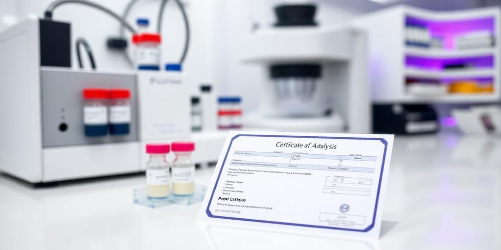 HPLC lab with certificate of analysis